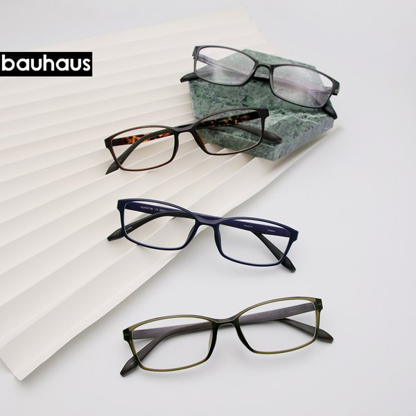 Monture de lunettes BAUHAUS pour hommes, nouveau modèle rétro vintage carré, lunettes de vue pour myopie, lunettes optiques AU2055T-9S