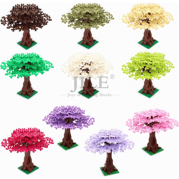 MOC – blocs de Construction en briques, bricolage, jardin de la Jungle, plante, arbre, cour, Compatible avec la ville, vue sur la rue, accessoires, jouets de Construction