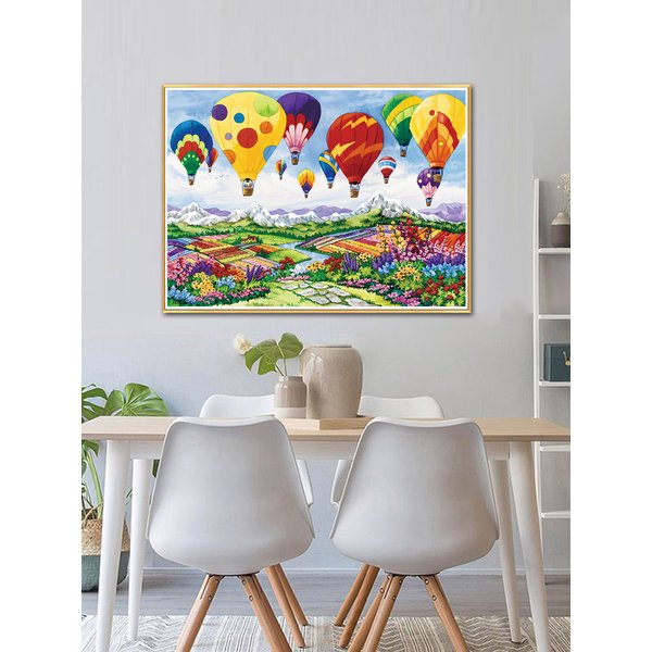 Analyste de broderie bricolage, ballons, fleur, mer, point de croix, peinture décorative à la mode pour la maison, 11CT9CT, ensemble de travaux grossiers College