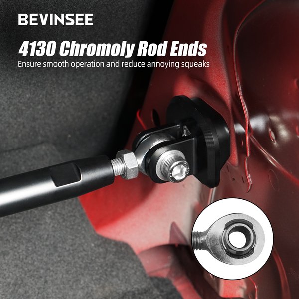 BEVINSEE Verstellbare Hinterachsdämpferstrebe aus Legierung für Audi A3/S3/RS3 8V, für VW Golf/GTI/Rabbit Mk7 Mk7.5, für R-Modelle Mk7/Mk7.5 R, für Alltrack 1.8T