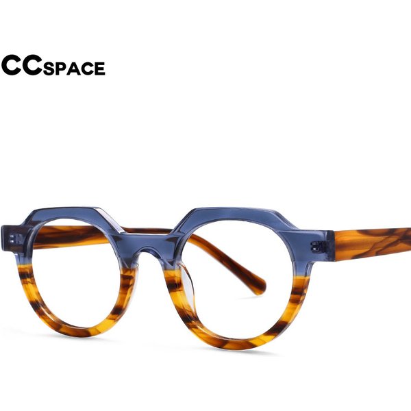 54139 rétro acétate lunettes optiques montures hommes femmes deux couleurs épissage mode lunettes
