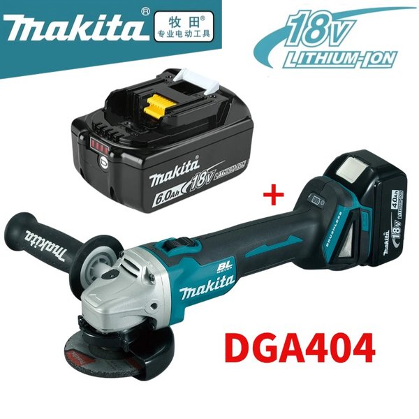 Makita DGA404 Hochleistungs-Bürstenloser Schleifer 18V 125mm Kabelloses Elektrowerkzeug für Metallschneiden, Rostentfernung, Oberflächenglättung und Werkstatt-Arbeiten