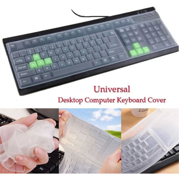 1Pcs Universal Waterproof Silicone Desktop Computer Keyboard Cover Clear Skin Protector Film Shell Dust-Proof Protective Film