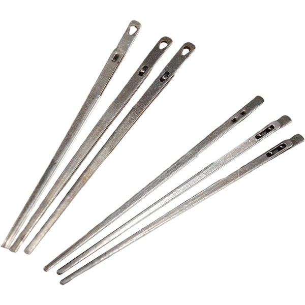 Aiguille à tricoter en cuir à double trou, outil de couture artisanale, ULen cuir bricolage, aiguille à coudre à la main, dentelle, 3 pièces