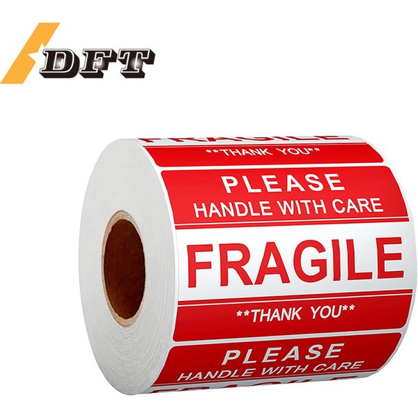 100 Stück zerbrechliche Aufkleber „The Goods Please Handle With Care“-Warnetiketten, Heimwerkerbedarf, 76 x 25 m, 75 x 50 mm, 90 x 50 mm, 130 x 70 mm