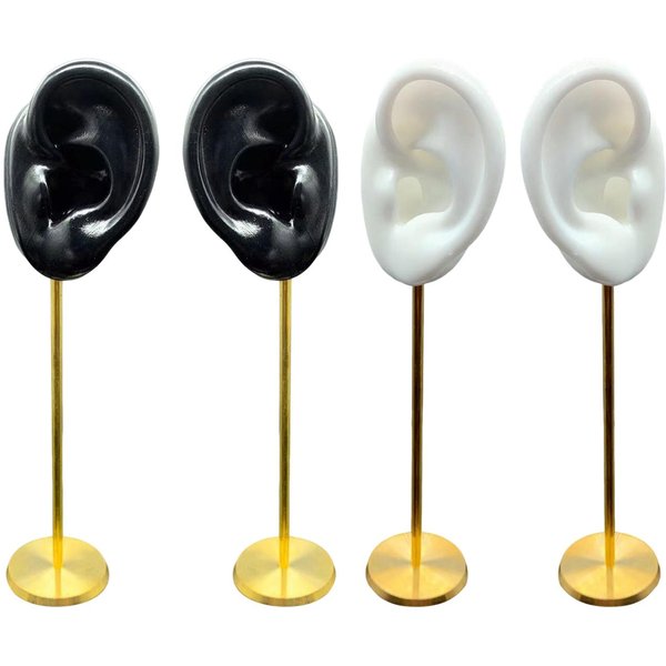 Earring Display Stand Ear Shaped Stud Holder Stable Showcase Round Base Birthday Jewelry Storage Desktop Decor Jewelry Organizer