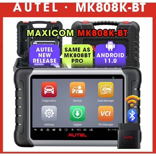 Autel MaxiCOM MK808KBT PRO MK808K BT Bluetooth-Diagnosetools Voll bidirektionaler Auto-OBD2-Scanner Autodiagnose PK MX808S