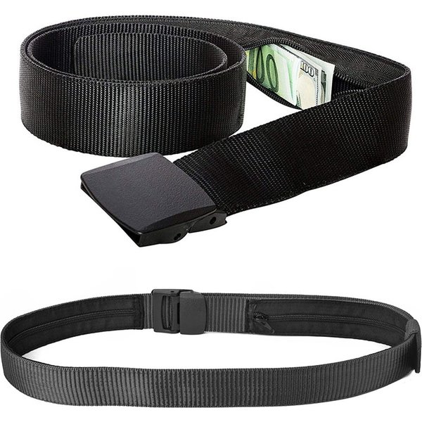 Travel Cash Anti Theft Belt Waist Bag Women Portable Hidden Money Strap Belt Wallet Waist Pack Men Secret Hiding Belt 120cm