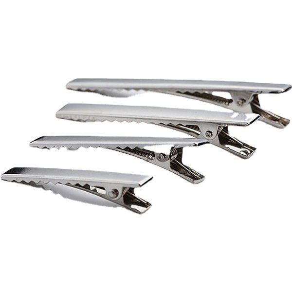 50 teile/los Metall Krokodil Clips Kabel Blei Testen Metall Alligator Clips Klemmen Haar Clips Haarnadeln 35mm-75mm
