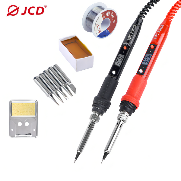 Fer à souder électrique JCD 80W avec écran LCD numérique, température réglable, kit de fer à souder 220V/110V, outils de soudage