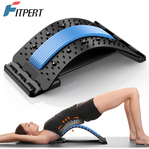 Civière arrière 1 pièce, craquelin dos multi-niveaux, dispositif de soulagement des douleurs supérieures et inférieures pour hernie discale, sciatique, scoliose