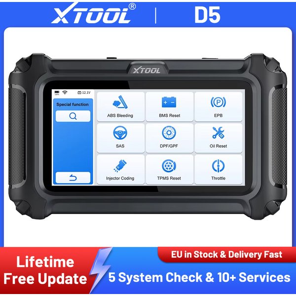 XTOOL D5 Auto OBD OBD2 Scanner Getriebe ABS EPB Airbag Motor 5-System Auto-Diagnosegerät OBDII Scanner Motorleuchtenprüfung FCA AutoAuth CAN FD 10+ Reset XTOOL Codeleser Lebenslange Kostenlose Updates