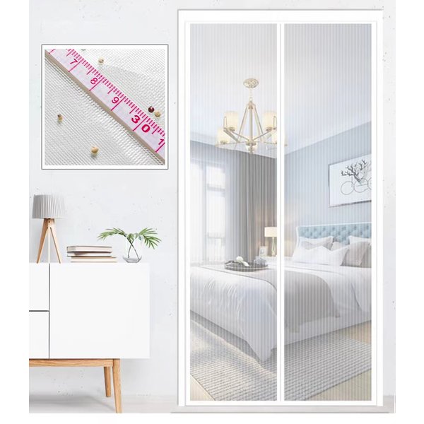 Moustiquaire magnétique pour porte sur mesure, rideau de porte anti-moustiques, moustiquaire invisible à fermeture automatique