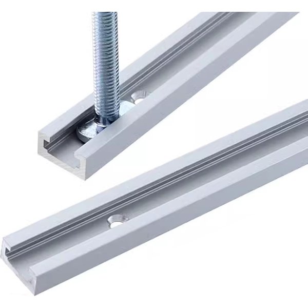 Rail de goulotte pour le travail du bois, 19x9.5mm, piste en T, fente en T, gabarit de piste à onglet, fixation à vis en T, scie de Table, routeur, outils de bricolage