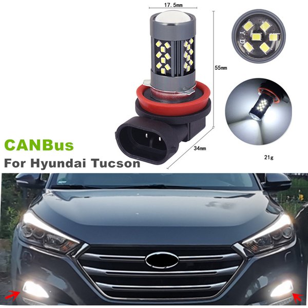 2pcs/lot CANBus Error Free 42SMD LED Fog Lamp Fog light For Hyundai Tucson 2016 2017 2018 2019 2020 2021