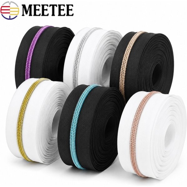 2/5/10/20Meters 3# 5# Nylon Coil Zipper Tape Roll for Bag Purse Clothes Sewing Repair Plastic Zip Garment DIY Craft Accessories
