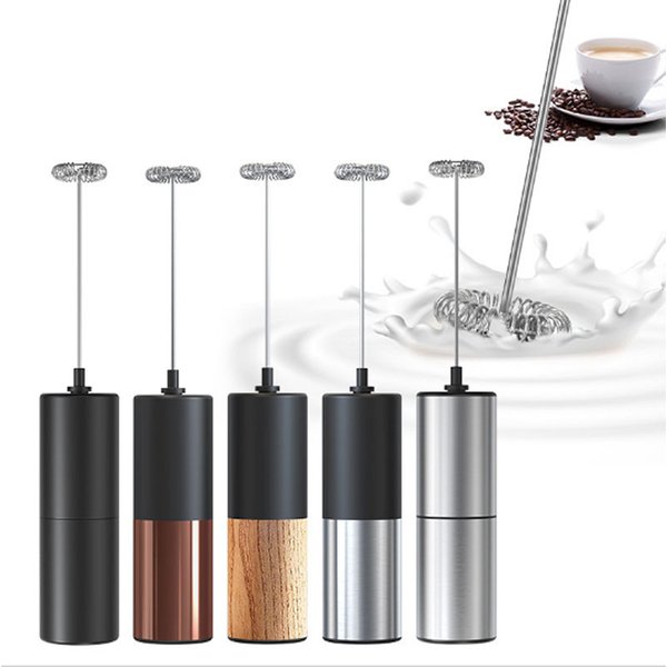 LMETJMA Mousseur à lait électrique, mini mousseur, cafetière, batteur à œufs pour chocolat, cappuccino, agitateur, mixeur portable KC0470