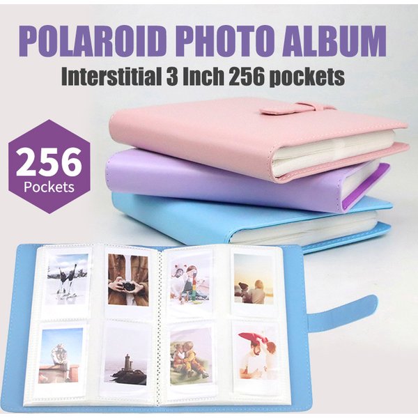 Mini album photo à 256 pochettes, étui pour photos, pour pellicules Fujifilm Instax Mini 7 8 9 11 25 50s 70 90 Link Liplay