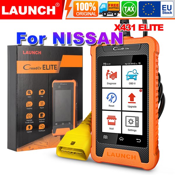 2026 Neuer LAUNCH X431 ELITE für NISSAN OBD2-Scanner für Kfz-Diagnosegeräte, Zwei-Wege-Diagnose, alle Systeme, ECU-Codierung, kostenloses Update