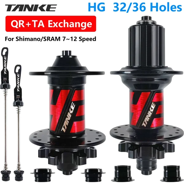 TANKE-MTB Nabenabgedichtetes Lager, für Fahrrad 8,9,10,11,12 Gang Mountainbike Scheibenbremse, 32 Löcher, 36 Löcher, 6 NBK Cubo, Aluminiumlegierung