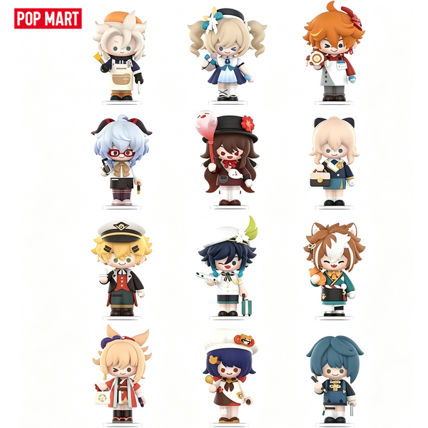 POP MART Genshin Impact Dress-Up Dreams Seria Chibi Blind Box Mystery Box Kawaii Ozdoby Figurki Dekoracje do Domu na Biurko