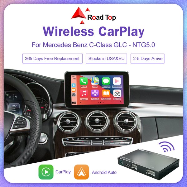 Bezprzewodowy dekoder Carplay Road Top dla Mercedes Benz NTG5.0 C GLC CLA GLA Class W205 2015-2018 Obsługa Android Auto Mirrorlink
