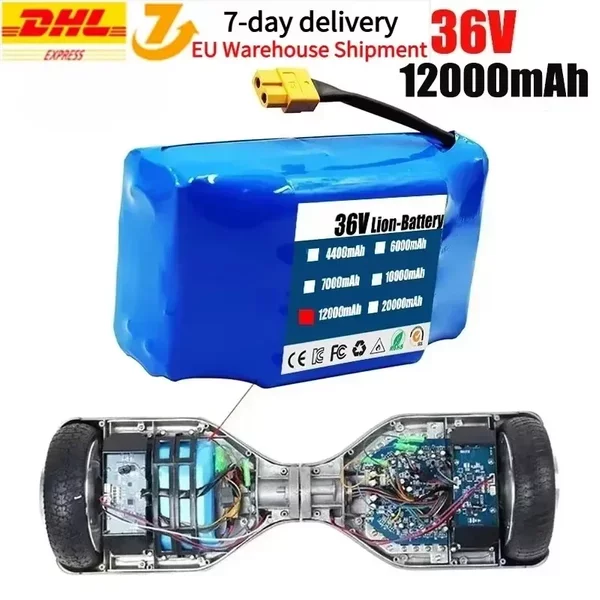 Original 36 V 4,4 Ah wiederaufladbare Lithium-Batterie 10S2P 4400 mAh 18650 elektrische selbstausgleichende Roller-Hoverboard-Batterien