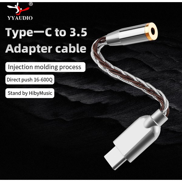 YYAUDIO USB C to 3.5mm AUX Headphones Adapter Audio Cable For Xiaomi HUAWEI Samsung HONOR Type C to 3.5mm Converter