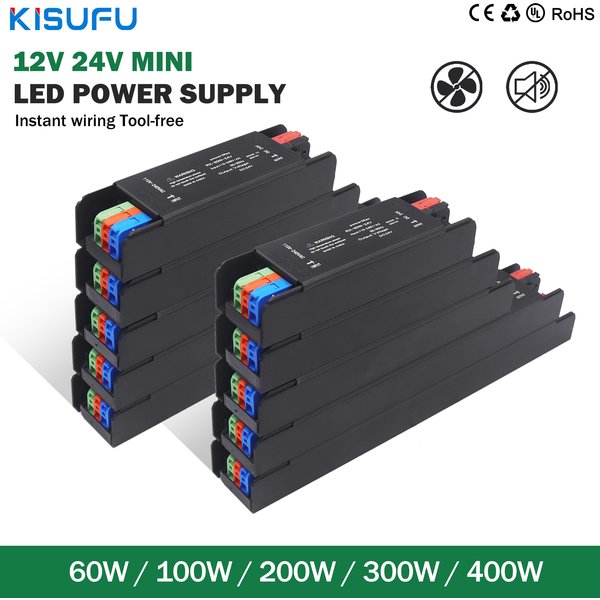 Ultradünnes LED-Netzteil, 12 V/24 V, 400 W, 300 W, 200 W, 100 W, 60 W, LED-Treiber, AC/DC-Transformator-Konverter für LED-Streifen-Innenbeleuchtung