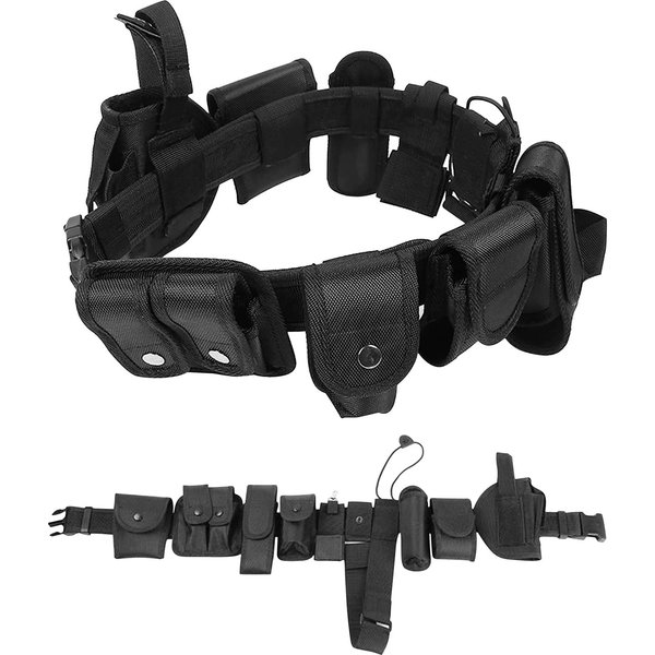 Taktyczny pas bojowy Airsoft Duty zestaw pasków regulowany Nylon wojskowy pas bezpieczeństwa polowanie pas pistolet kabura Baton Holder