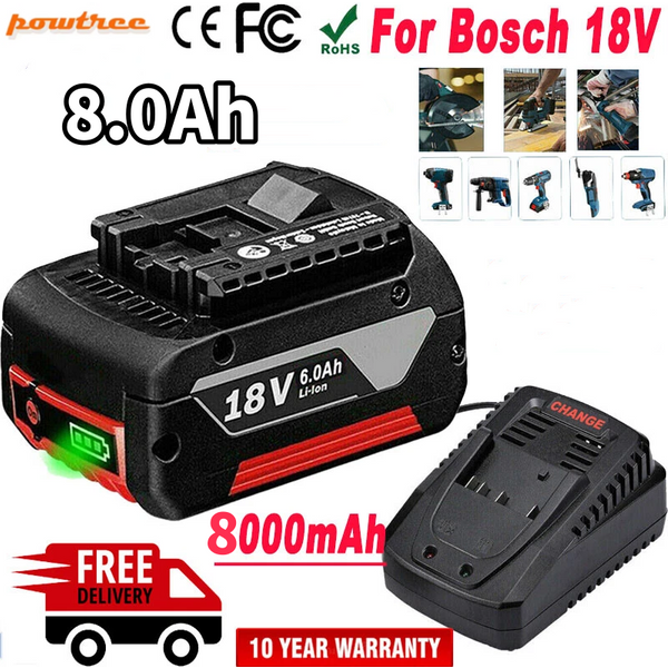Für BOSCH 18V 8,0 Ah Lithium-ionen Batterie GBA 18V 8000mAh Professionelle GBA GSR GSB BAT618 BAT609 BAT619 BAT620 Power Werkzeug Batterie