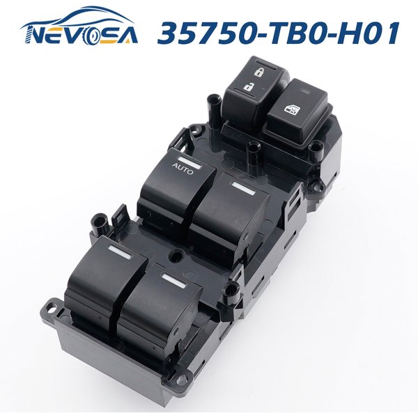 NEVOSA 35750-TB0-H01 Left Side Auto Electric Power Window Control Switch For Honda Accord EX LX 2008 -2012 35750TB0H01 33+4 Pins