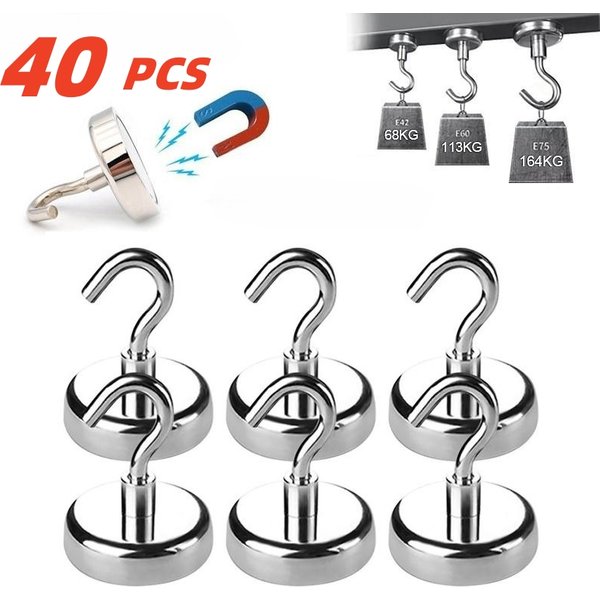 1-40PCS Starke Magnetische Haken Mehrzweck Lagerung Haken Home Küche Bar Lagerung Haken Schlüssel Lagerung Haken Badezimmer kleiderbügel
