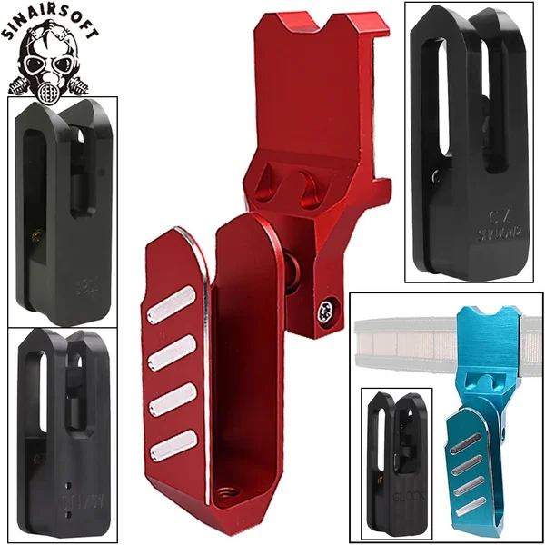 Kabura IPSC DA Style Alpha-X AA, aluminiowa obudowa CNC, regulacja wysokości szyny, solidna i wytrzymała konstrukcja, odłączany uchwyt na pasek, kabura do pistoletu.