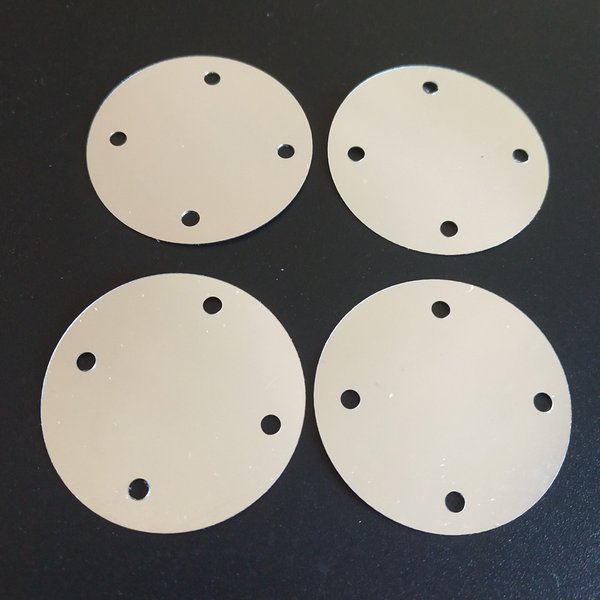 50g 4 Holes Silver Sequins For Crafts Flat Large Round Pailletten Garment / Handbag Accessories DIY Flakes 15mm/20mm/35mm