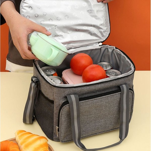 Sac à déjeuner thermique Portable 15l, boîte à nourriture Durable et étanche, glacière de bureau, boîte à déjeuner, étui isolé sur glace, sac de dîner Oxford de Camping