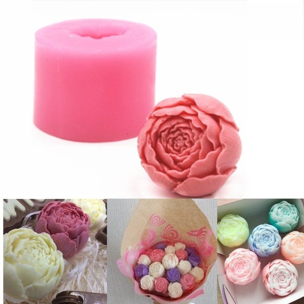 Moule 3D en silicone en forme de fleur de rose, accessoire de cuisine, ustensile de cuisson, outil de DIY, pour gâteau, chocolat, bonbons, artisanat fait à la main, nouveau