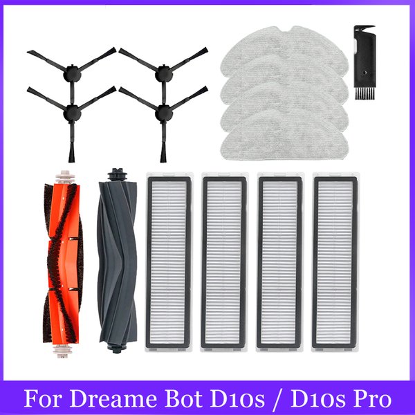 Für Dreame Bot D10s / D10s Pro Roboter Staubsauger Roller Hauptseite Pinsel Hepa-Filter Mopp Pad Ersatzteile Zubehör