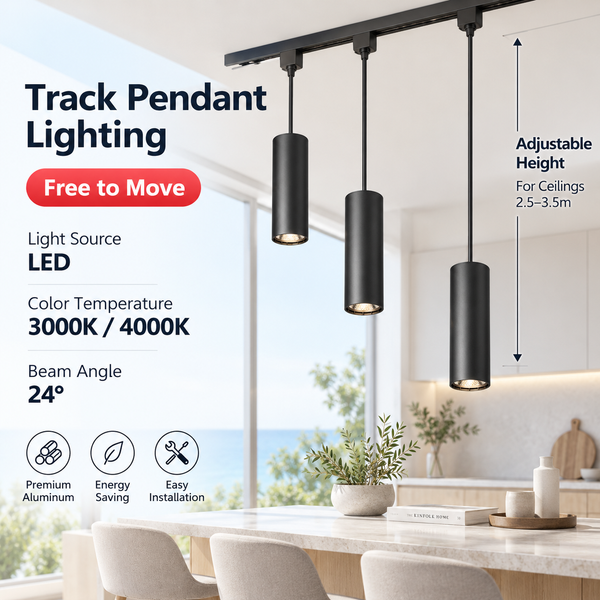 Komplettes Set Schienenbeleuchtung Kronleuchter AC110-265V LED-Spot-Licht Deckenlampe für Wohnzimmer Schlafzimmer Küche Pendelleuchte