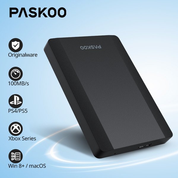 External hard drive USB 3.0 HDD 250GB-1TB, practical & affordable for photos, music, videos, data backup, console storage, TV recordings. Plug & Play, compatible with Windows and macOS