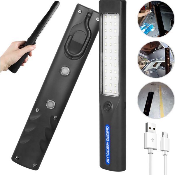 LED Taschenlampe Arbeit Licht USB Aufladbare Magnetische Notfall Arbeit Lampe Hängen Auto Inspektion Reparatur Handheld Camping Laterne