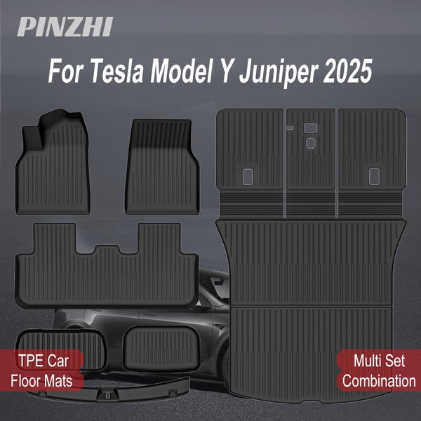 Tapis de sol TPE Premium/Performance pour Tesla New Model Y Juniper 2025+, tapis de coffre résistant à l'usure, tapis de protection pour les pieds, tapis de coffre ModelY