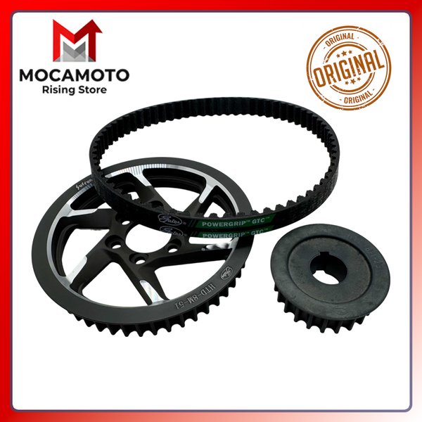 MOCA Original Surron Antriebsriemen & Vorderrad-Riemenscheibe & Hinterrad-Riemenscheiben-Set für SUR Ron Light Bee X S Segway X260 E-Bike