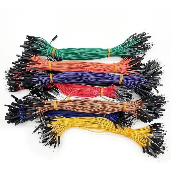 100 pièces, bornier, câble Dupont en PVC de 2,54 mm pour Arduino, connecteur mâle-femelle 1P, bricolage électronique, câble de raccordement 26AWG.