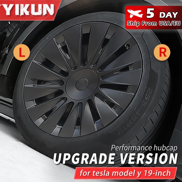 4PCS pour Tesla Modell Y 19 Pouces Radkappe Auto Ersatz Leistung Automobil Rad Abdeckung Voll Felge