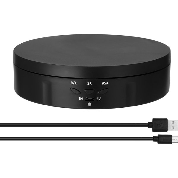 145mm Electric Rotating Display Stand Mirror 360 Degree Turntable Jewelry Holder Battery for Photography Video Shooting Props