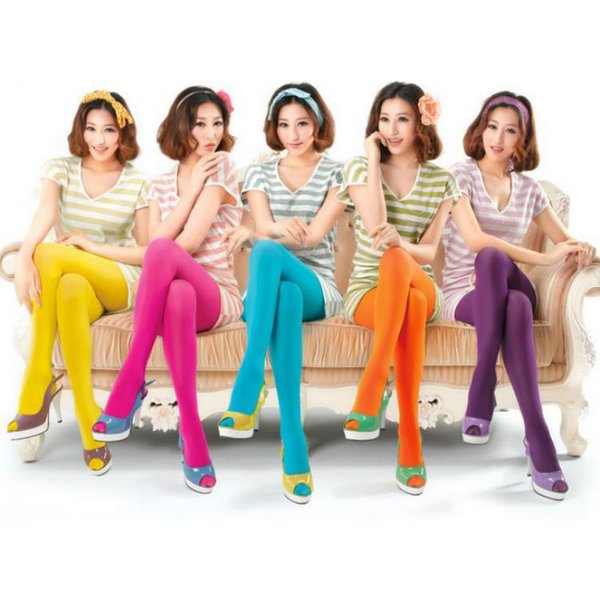 2023 3pcs 18 couleur Bonbons Couleur Velours Collants Jaune Bleu Orange Sexy Femme Sens Printemps Et Automne 120d Épaissi Leggings