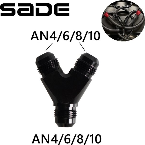 Bloc adaptateur à filetage mâle, AN4, AN6, AN8, AN10 Y, raccord de tuyau d'huile en t, joint universel en Aluminium noir