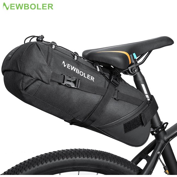 NEWBOLER Fahrradsatteltasche, wasserdicht, MTB, Rennrad, 10 l, großes Fassungsvermögen, Fahrradtasche, faltbar, Hecktasche, Kofferraumzubehör