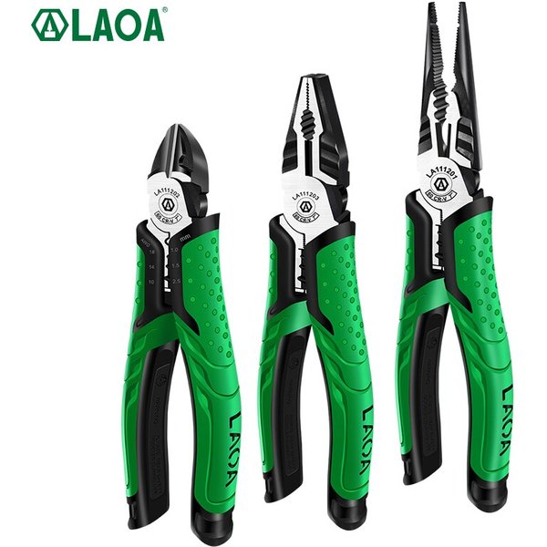 LAOA Multifonction Fil Stripper Diagonal Pinces Fil Cutter Long Nez Pinces Côté Cutter Câble Cisailles Électricien Outils À Main